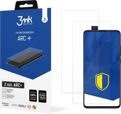 Produktbild von 3mk Display Schutzfolie ARC+ für Redmi K20  0,17mm Self-Heal (2 Stück)