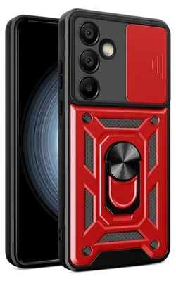 Produktbild von Hybrid Armor Camshield Hülle für Samsung Galaxy A56 - Rot KP39808