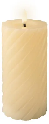 Produktbild von Kaemingk LED Kerze Wachs indoor creme Ø 7,5 x 17,3 cm