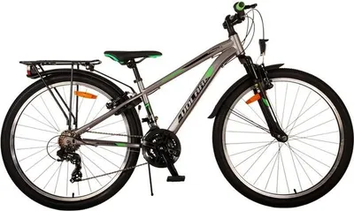 Produktbild von Volare Cross Kinderfahrrad - Jungen - 26 Zoll - Grau - 21 Gänge - Zwei Handbremsen