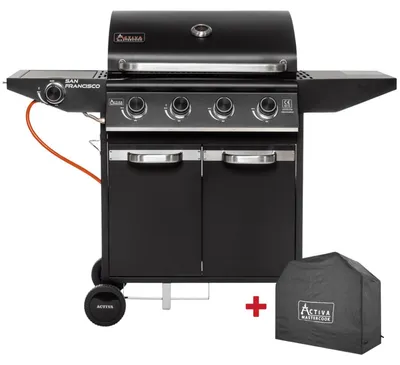 Zdjęcie produktu dla ACTIVA GRILL GAZOWY SAN FRANCISCO 4+1 (12,8 + 3,2 kW) - 19684GD LED