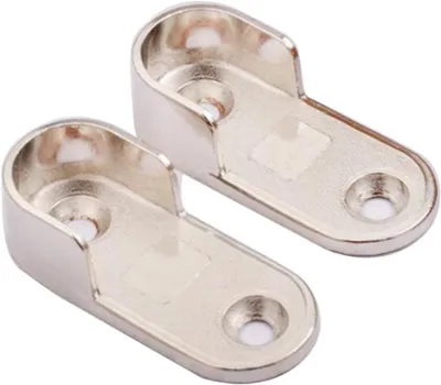 Obrázek produktu pro Držáky na tyče do šatní skříně, kovové, průměr 19 mm, 2 kusy