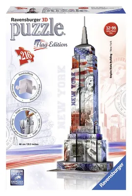 Obrázok produktu pre Empire State Building Vlajková edícia 3D Puzzle-Bauwerke