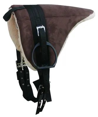 Produktbild von Shetty Pony Reitkissen Sattel, komplettes SET auch für Holzpferde braun AMKA
