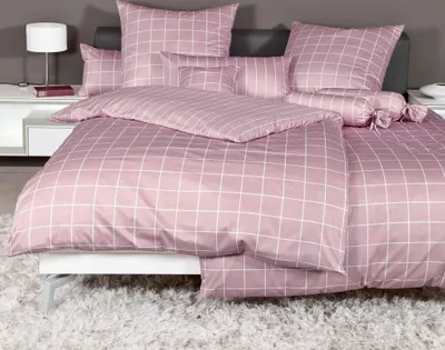 Produktbild von Janine Mako-Satin-Bettwäsche modernclassic Farbe kreiderosé Größe 155x220+80x80