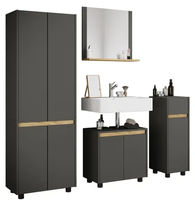 Immagine prodotto di Set completo di mobili da bagno Cosila L, 4 pezzi