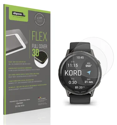Image de 2x Full Cover mat Film pour Garmin D2 Air X15 Film de protection ecrán