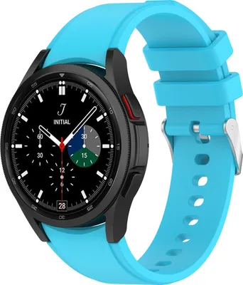 Produktbild von Silikon Armband Für Samsung Galaxy Watch 4 40 / 44mm / Watch 4 Classic 42 / 46mm Himmelblau