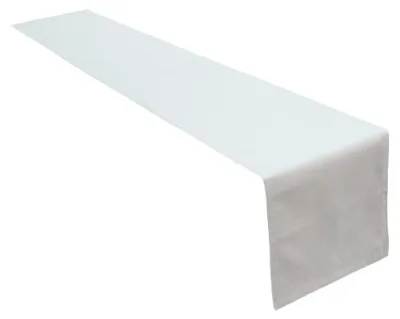 Tischläufer 100% Baumwolle 40x180cm Weiß
