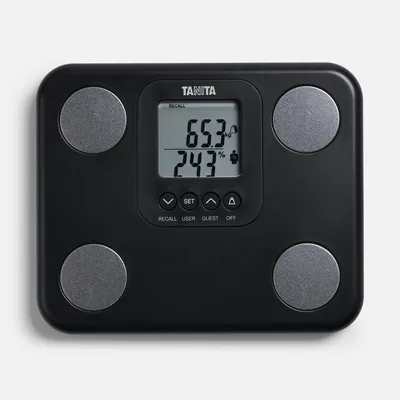 Produktbild von TANITA BC-730 Kompakte Körperanalysewaage – Körperfett, Muskelmasse, Viszeralfett und Stoffwechselalter messen, Reisewaage, 150 kg