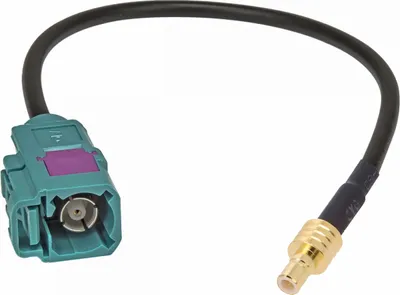 Produktbild von J45 Antennenadapter 24 cm – FAKRA Buchse (F) auf SMB Stecker (M) | GPS Antenne Adapter für Navi & Fahrzeugantenne