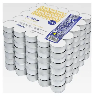 Produktbild von Teelichter mit 8 Stunden Brenndauer - Weiß - 200 Stück - Aluhülle - Kerzen für Feiern, Dekoration, Hochzeiten, Gastronomie, Partys - Unparfümiert