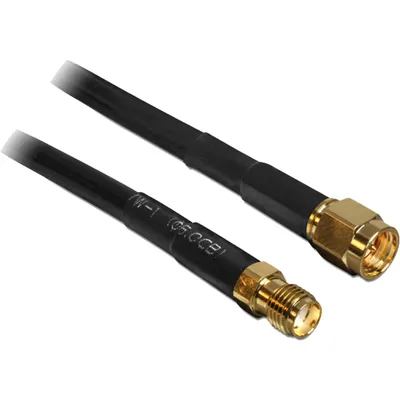 Produktbild von DeLOCK 2m SMA m/f, Schwarz, SMA, SMA