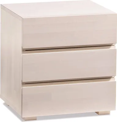 Produktbild von HASENA Wood Line Treva Nachttisch 3 Schubladen Buche weiß