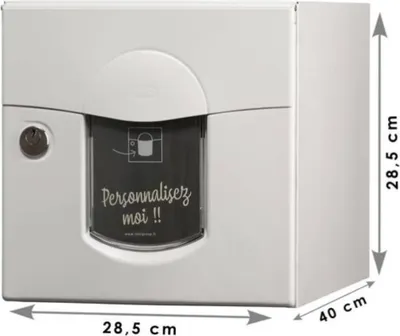 Image de Boîte aux lettres - 1 porte extérieur - Soléa - acier blanc mat