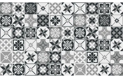 Immagine prodotto di Adesivi autoadesivi effetto piastrelle per cucina e bagno – 60 adesivi effetto piastrelle in cemento Azulejos – 60 adesivi 10 x 10 cm