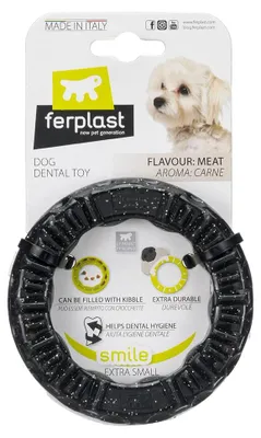 Image de Jouet pour chien Smile XS Circle noir FP