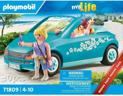 Image de PLAYMOBIL my life 71809 cabriolet et jeunes filles avec perche à selfie
