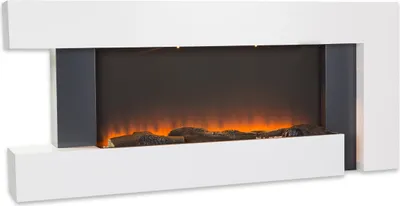 Produktbild von Klarstein Dekoratívny krb s LED plameňmi, elektrický krb s ohrievačom, 2000W elektrický krb, úsporný elektrický krb, nástenný krb s diaľkovým ovládaním a časovačom, elektrické krby s MDF krytom