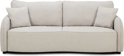 Image de Canapé Convertible 3 Places Beige, Coffre de Rangement, 215 x 89 x 100 cm, Couchage 135x187 cm