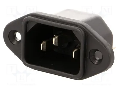 Produktbild von 1x Steckverbinder: zur AC-Stromversorgung 10A 6162.0054 Anschlüsse Buchse männlich