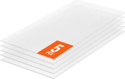 Zdjęcie produktu dla Zestaw 5 paneli szklarniowych - Dwuścienne arkusze 1210x605x8 mm - Wysokiej jakości osłona ogrodowa - Optymalny cień i ochrona przed wiatrem