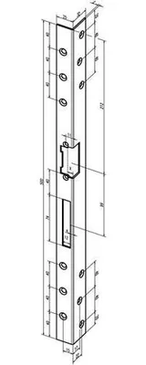 Immagine prodotto di Incontro angolare di sicurezza 312 L.500mm P.3mm VA ma DIN R ASSA ABLOY