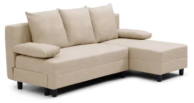Image de MENZZO Canapé d'angle convertible Expression Tissu Beige