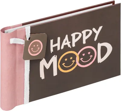 Obrázek produktu pro Album s průhlednými foliemi, spirálové vazby, minialbum s pevnou deskou, formát 10x15 cm, barva hnědá, značka Walther, řada Happy Mood