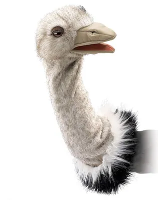 Produktbild von Folkmanis Handpuppe Vogel Strauß für die Puppenbühne 2872