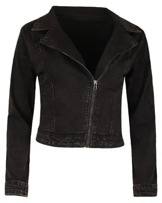 Produktbild von Fraternel Damen Jeansjacke Denim talliert Stretch Schwarz XXL