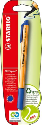 Produktbild von Umweltfreundlicher Filzstift - STABILO GREENpoint - Einzelstift - blau