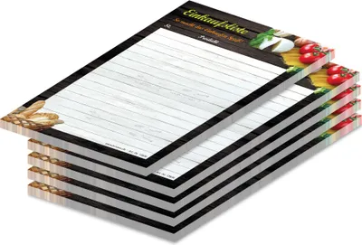 Produktbild von PRICARO Einkaufsliste "Mediterran", A6, 5 Stück