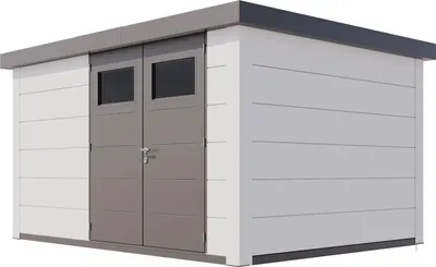 Produktbild von Telluria Metallgerätehaus Classico 3930 weiß/weiß
