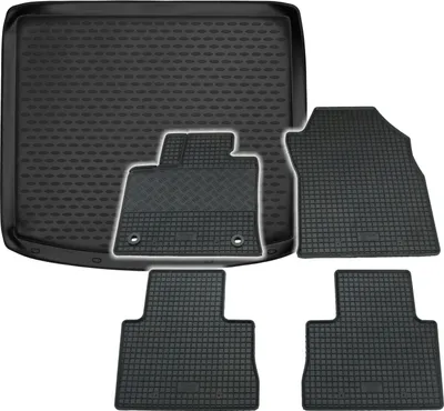 Produktbild von Gummi Kofferraumwanne + Fußmatten Set für Toyota RAV4 V, Bj. 2018-