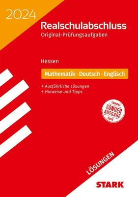 Immagine prodotto di STARK Lösungen zu Original-Prüfungen Realschulabschluss 2024 - Mathematik, Deutsch, Englisch - Hessen