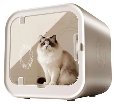 Immagine prodotto di Zimilo Pet Box di asciugatura 70 L, asciugatore per gatti da 1200 W, regolazione della temperatura 25–40 °C, silenzioso 40–45 dB, sistema di ricircolo dell'aria, per gatti e cani di piccola taglia, bianco