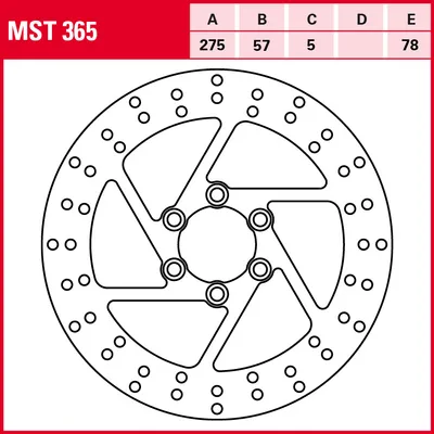 Produktbild von TRW Bremsscheibe Allround starr MST365 VS1400 Intruder VX51L