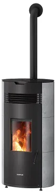 Produktbild von Justus Norta Pelletofen Stahl Schwarz / Speckstein
