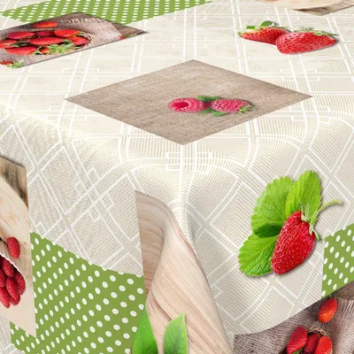 Produktbild von Tischdecke Strawberry - 140x160cm, rechteckig