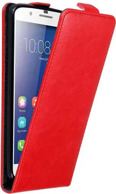 Produktbild von Cadorabo Hülle für Honor 6 PLUS Schutz Hülle in Rot Flip Etui Handyhülle Case Cover