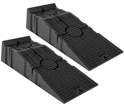 Produktbild von Set mit 2 tragbaren Kunststofframpen, Tragkraft 3 Tonnen, fš¹r Standard-Pkw und kleine Transporter, 91 x 30 x 21 cm, schwarz