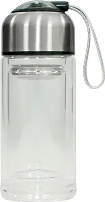 Produktbild von Trinkflasche mit Siebeinsatz Schwarz HTI-Line