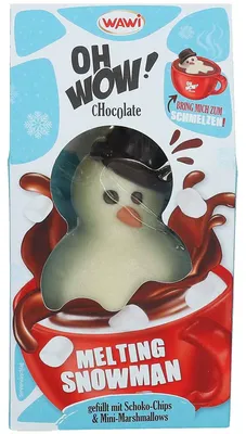 Produktbild von OH WOW! Chocolate Melting Snowman Schoko-Chips Weiß 75g