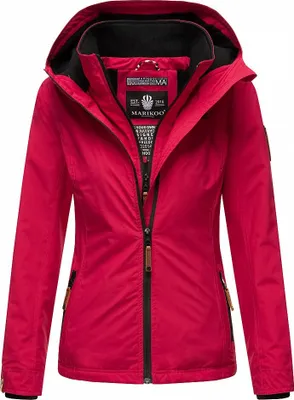 Produktbild von Marikoo Damen Übergangs Outdoor Jacke Windbreaker Regenjacke Erdbeere Fuchsia Gr. 34 - XS