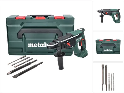 Productafbeelding van Metabo KH 18 LTX 24 accu combihamer 18 V 2,1 J SDS plus + 5-delige boor- en beitelset + metaBOX - zonder accu, zonder oplader