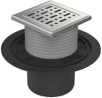 Image de Siphon de sol Chud?j, sortie D110, cadre en acier inoxydable, grille FACE F1 386 N A