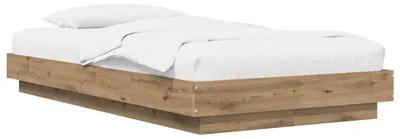 Image de Structure de lit avec sommier, en bois massif d'érable, dimensions 80 x 210 cm