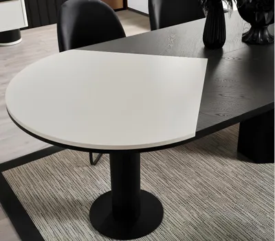 Image de Salle à manger Groupe Coin repas Table Chaises 7pcs Bois Noir