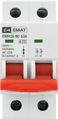 Produktbild von EMAT Hauptschalter 2-polig 63A (85005001)